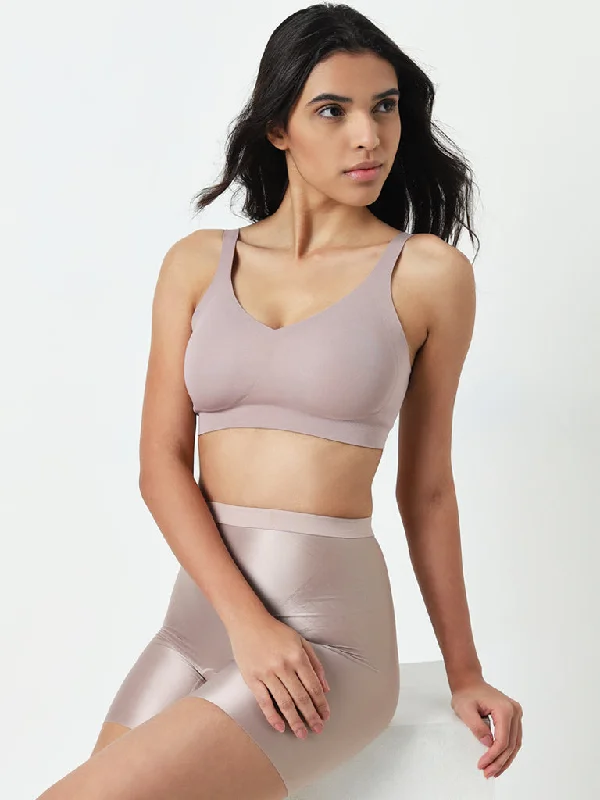 Wunderlove Light Taupe High-Rise Shaping Shorts Laid - back Women's Vibe