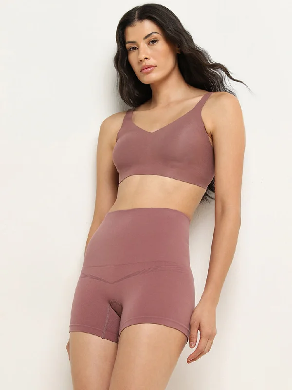 Wunderlove Mauve High-Waist Shapewear - Pack of 2 Dapper Women's 1920S