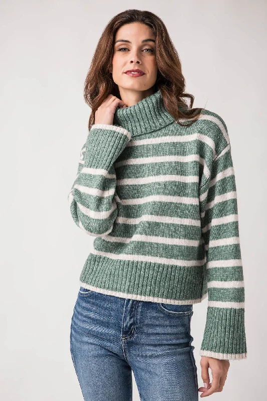 Z Supply Josephine Stripe Sweater Dapper Women's Bow - adorned