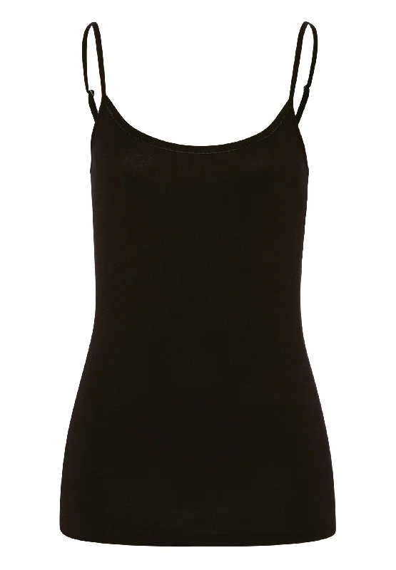 Cotton Sensation Cotton Round Neck  Camisole | Black 71412-019 Confident Women's Power