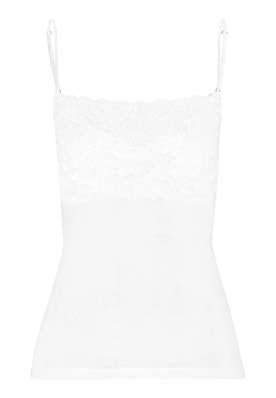 Luxury Moments Wide Lace Camisole | White 71448-101 Australian Beach