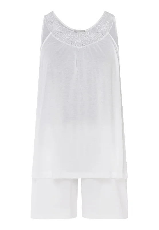Clara Embroidered Cotton Pajama Set | White 74910-101 Women