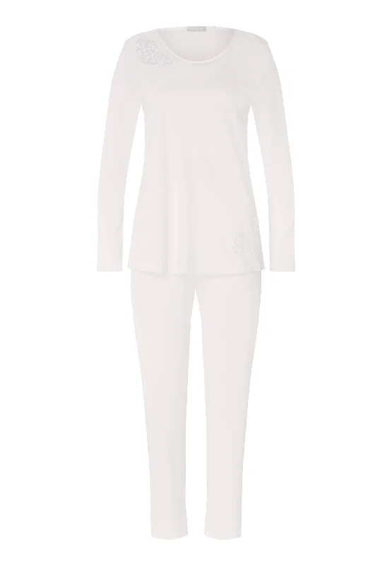 Michelle Supima Cotton Pajama Set | White 74946-101 Cool Women's Distressed