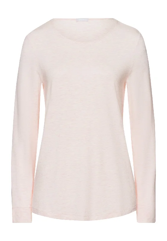 Natural Elegance Relaxed Round Neck Top | Rose Melange 74948-2899 French