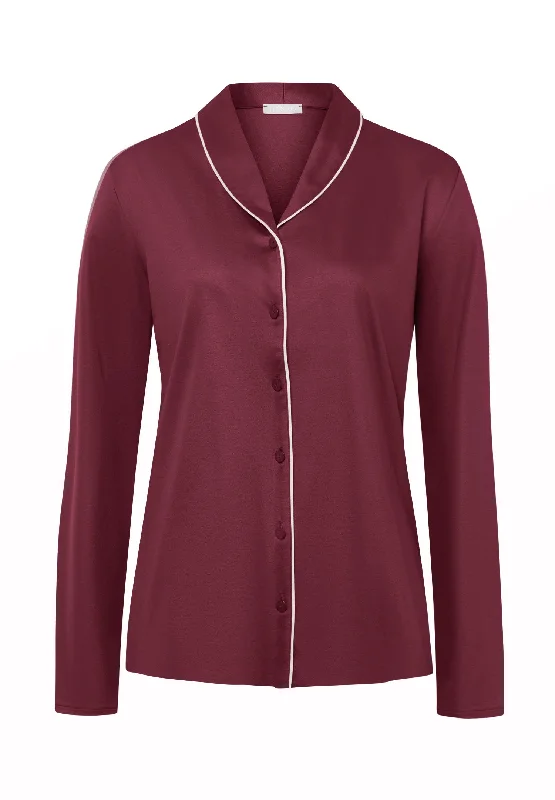 Eleni Shawl Collar Shirt | Ruby Wine 74985-2423 Dapper Women's Bow - adorned