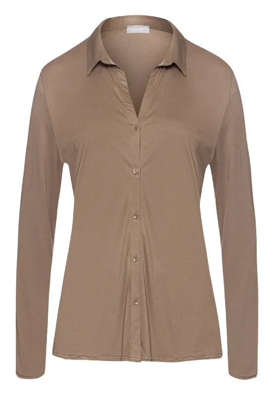 Grand Central Silk Blend Shirt | Taupe 77305-2847 Casual Women's Japanese 