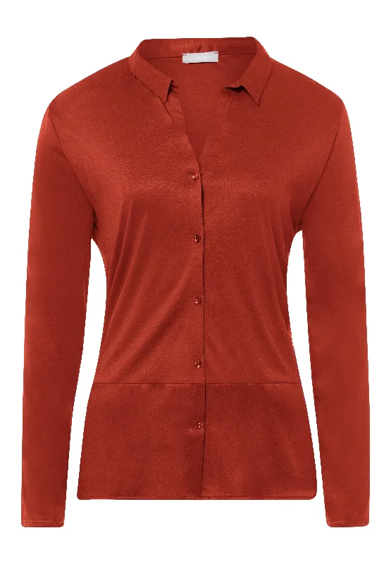 Grand Central Button Front Shirt | Blood Orange 77402-1458 Practical Women's Quick - dry