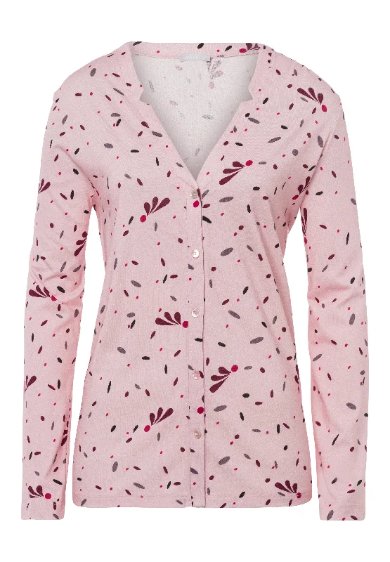 Sleep And Lounge Button Front Shirt | Blithe Petals Print 77934-2933 Sporty Women's Tennis