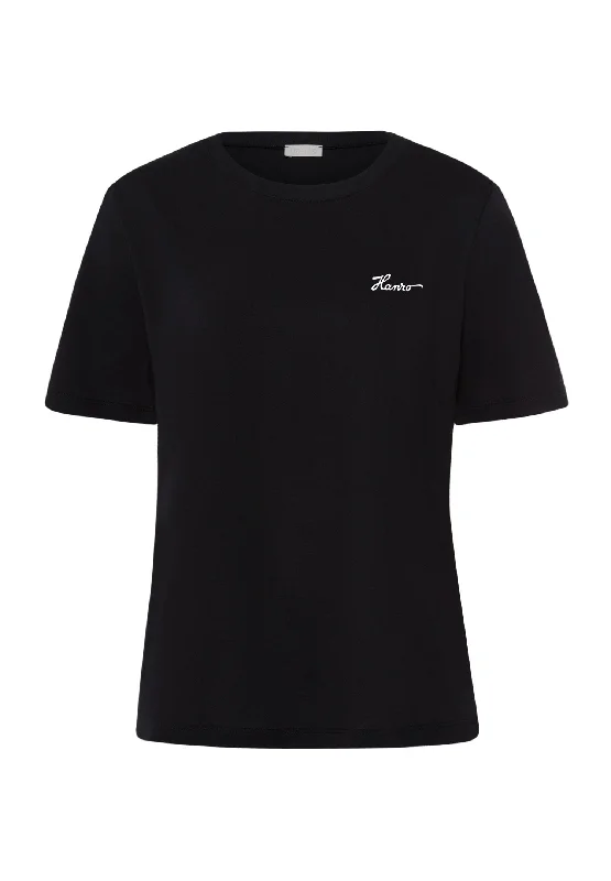 Natural Shirt Cotton Embroidered Logo T-Shirt | Black 78806-019 Feminine Women's Style 