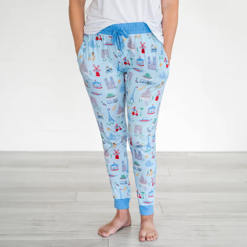 Blue Weekend in Paris Women's Pajama Pants Street