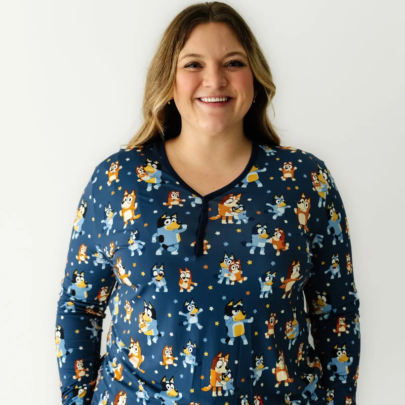 Bluey Dance Mode Women's Pajama Top Sophisticated Women's Tailored