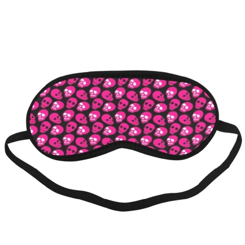 Bright Pink Skulls Sleep Mask Sleeping Mask Hip Women's Urban