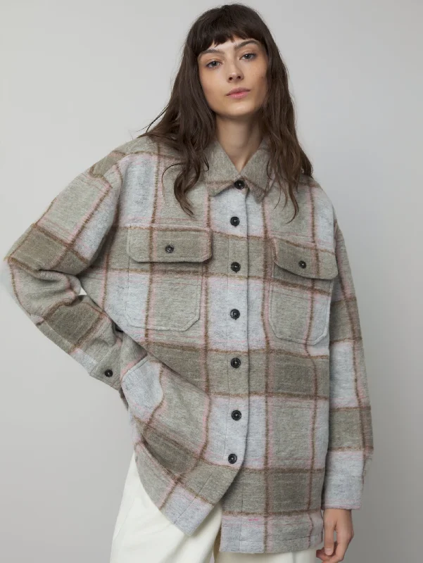 Overshirt Check Multicolor Monochromatic All - in - one
