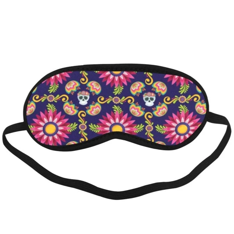 Colorful Mexican Skulls Sleeping Mask Sporty Women's Athleisure 