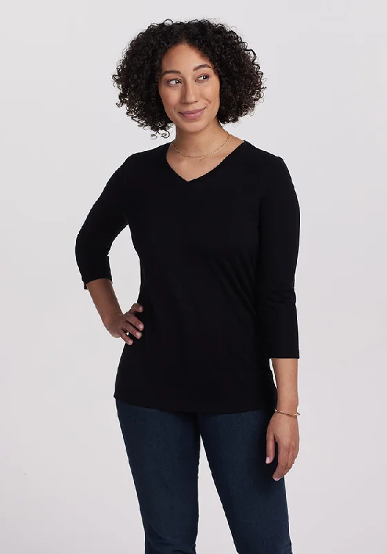 Elena V Neck - Black Modern Women's 