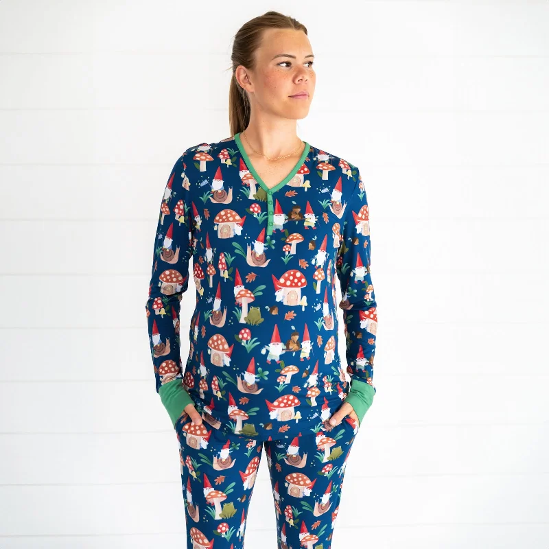 Forest Gnomes Women's Long Sleeve Top Preppy Women's College