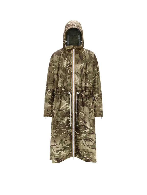 Parka con Cappuccio Camouflage Multicolor Disco