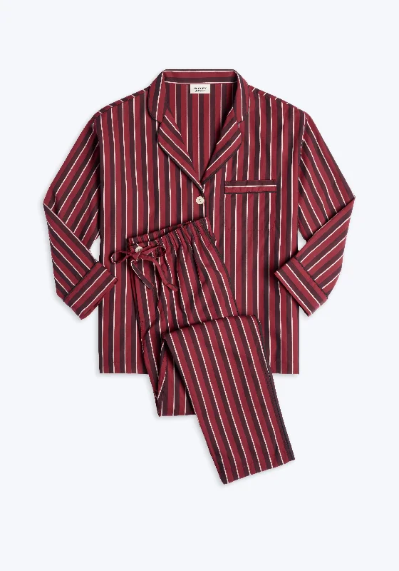 Marina Pajama Set in Bar Stripe Street