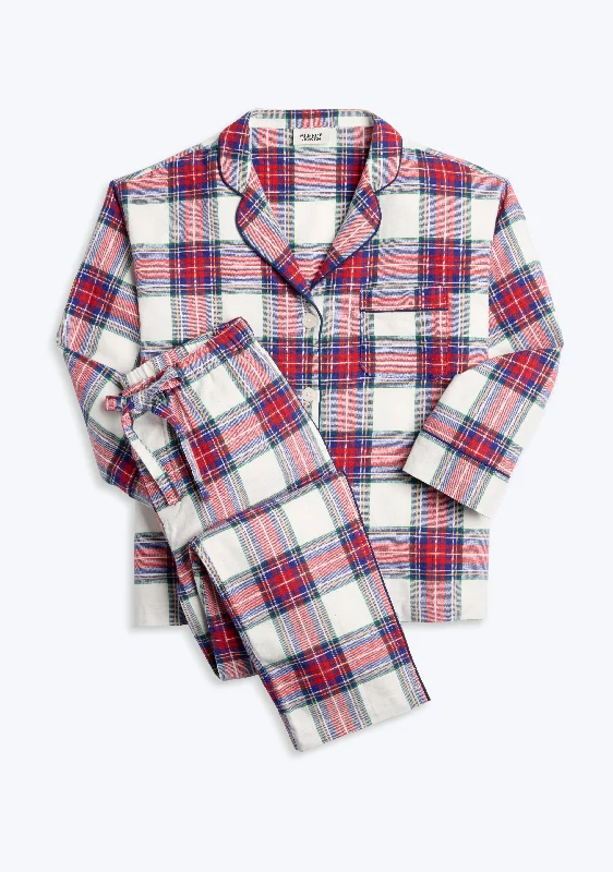 Marina Pajama Set in Cabin Plaid Flannel French