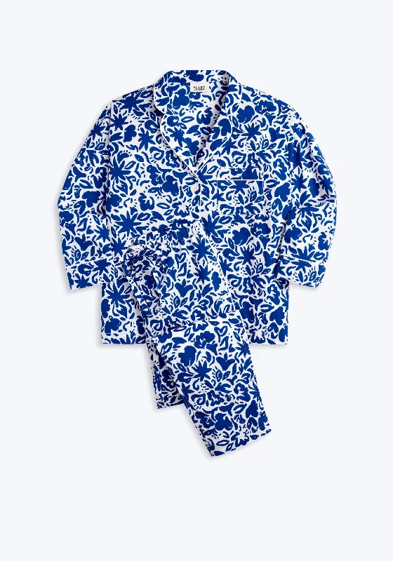 Marina Pajama Set in Handpainted Floral Scandinavian