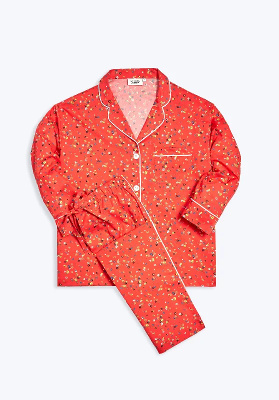 Marina Pajama Set in Liberty Staccato Red Street