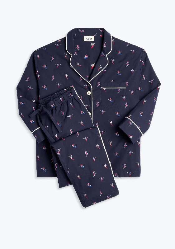 Marina Pajama Set in Skier Jacquard Business