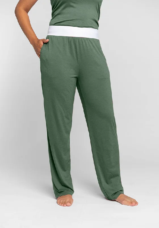 Maya Lounge Pants - Duck Green Sporty Women's Athleisure 