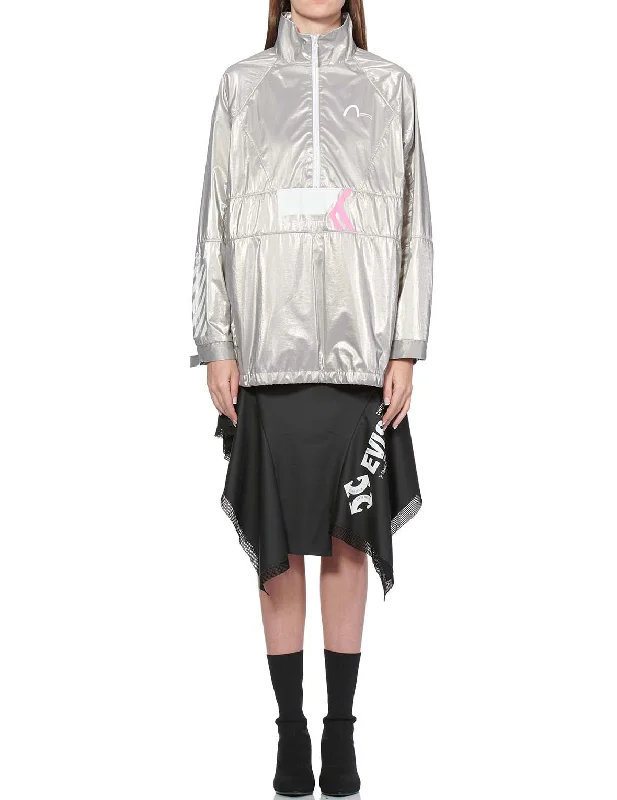 Multi Print Reflective Pullover Windbreaker Jacket Confident Women's High - fashion
