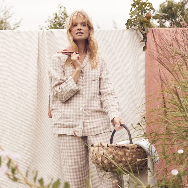 Mushroom Gingham Pajama Set Vacation