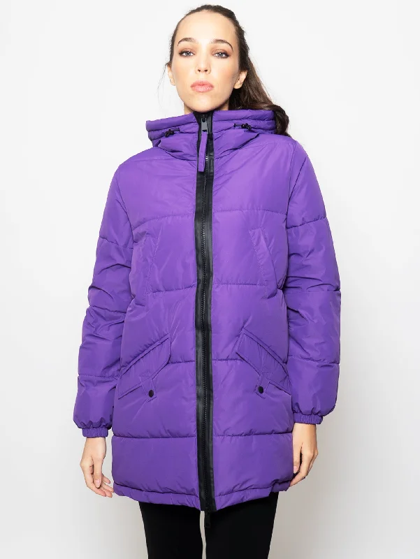 Giacca Imbottita Media Lunghezza Viola Practical Women's Quick - dry