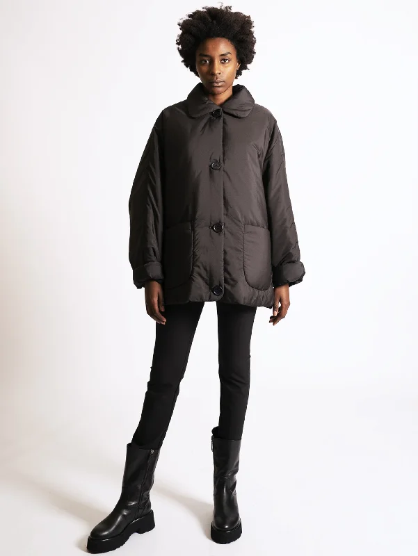 Overshirt Imbottita Nero Classic Women's Tweed