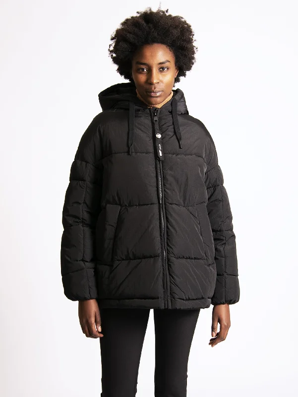 Piumino Corto Over Fit Nero Refined Women's 