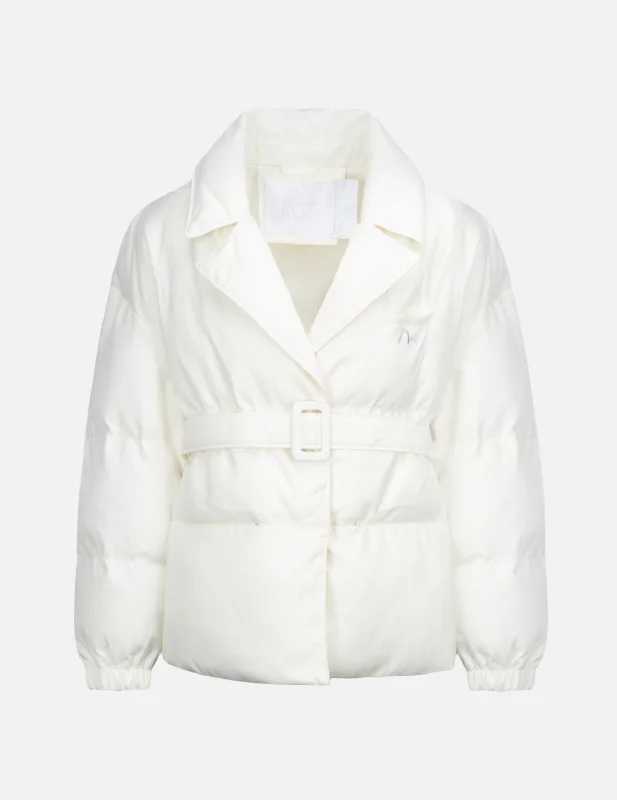 Padded Blazer Style Down Jacket Refined Women's Velvet