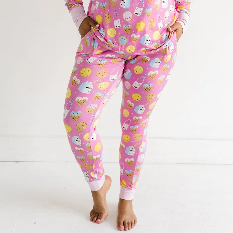 Pink Cookies & Milk Women's Pajama Pants Trendy Women's 