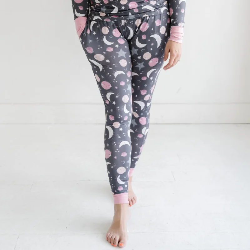 Pink To the Moon & Back Women's Pajama Pants Modern Women's 