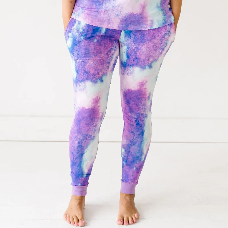 Purple Watercolor Women's Pajama Pants Trendy Women's Oversized