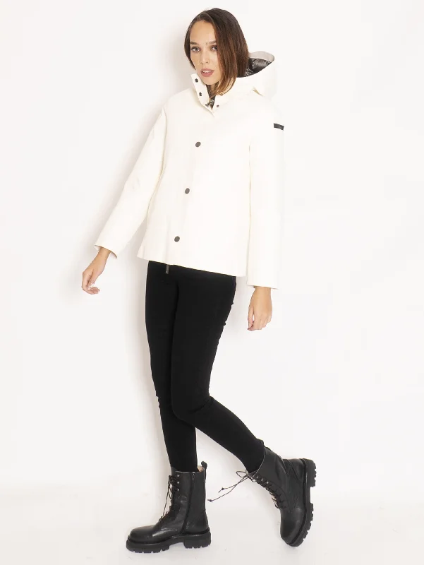 Giaccone Rubber Taglio Laser - Bianco Modern Women's Tech