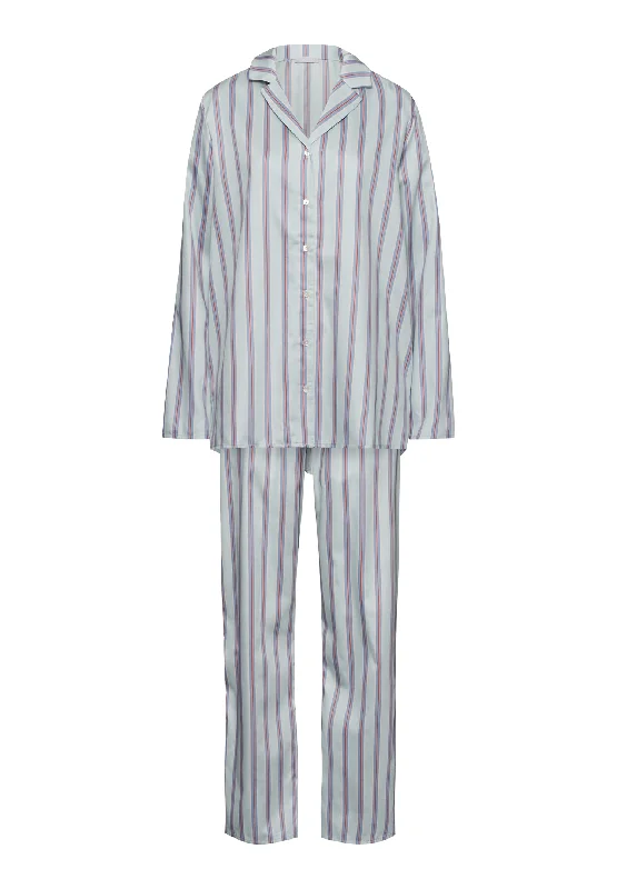 Sleep And Lounge Long Sleeve Pajama Set | Balanced Stripe 72414-2164 Athletic Women's 