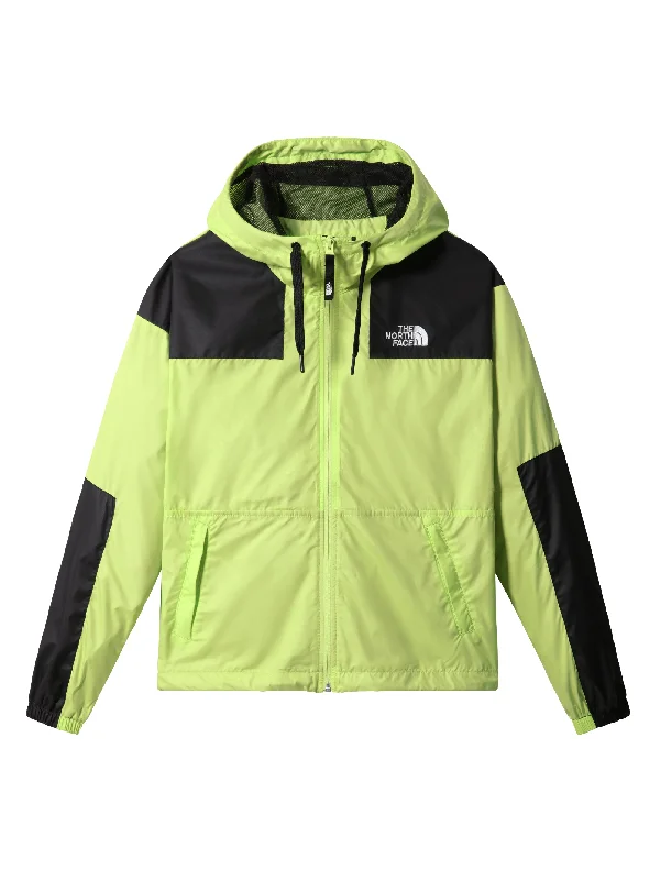 Giacca Sheru Color Block con Cappuccio Verde Preppy Women's College