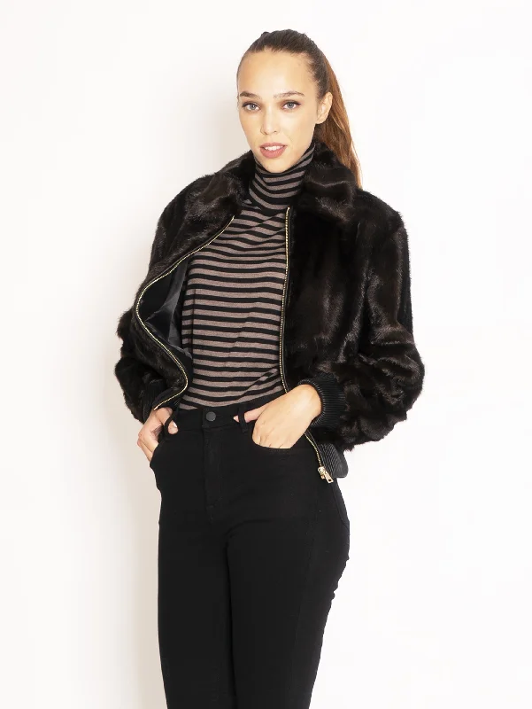 Bomber in Eco Pelliccia - Marrone Adventure