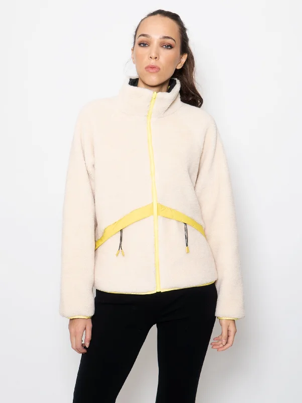 Giacca Double Face Beige/Giallo Dapper Women's Bow - adorned