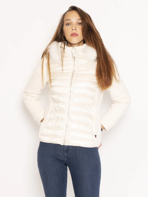 Giacchetto con Cappuccio - Bianco Feminine Women's Style 