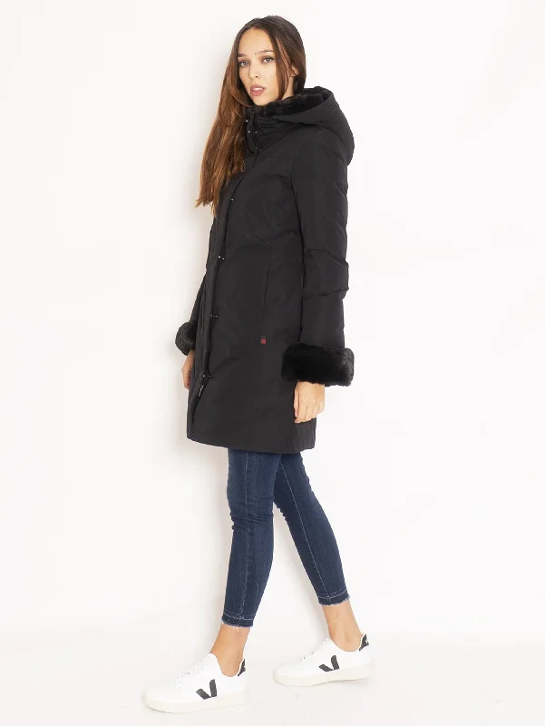Giaccone in Memory con Cappuccio - Nero Bohemian Women's Free