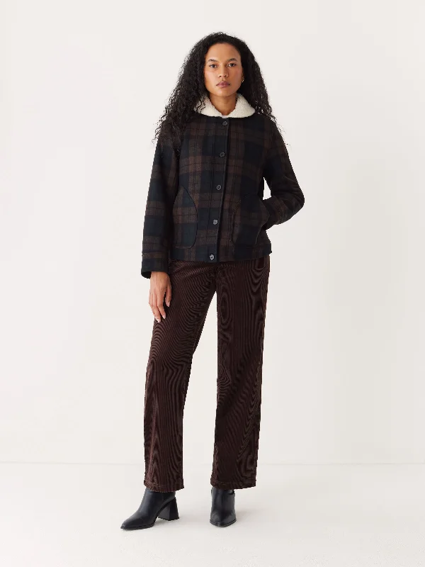 The Recycled Wool Bomber Jacket in Pine Grove Casual Women's Japanese 