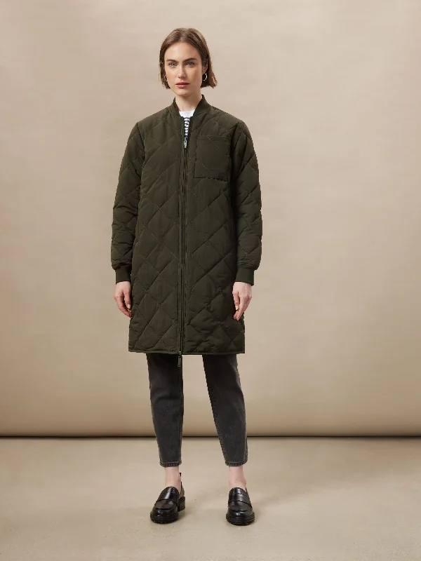 The Skyline Reversible Maxi Bomber in Rosin performance