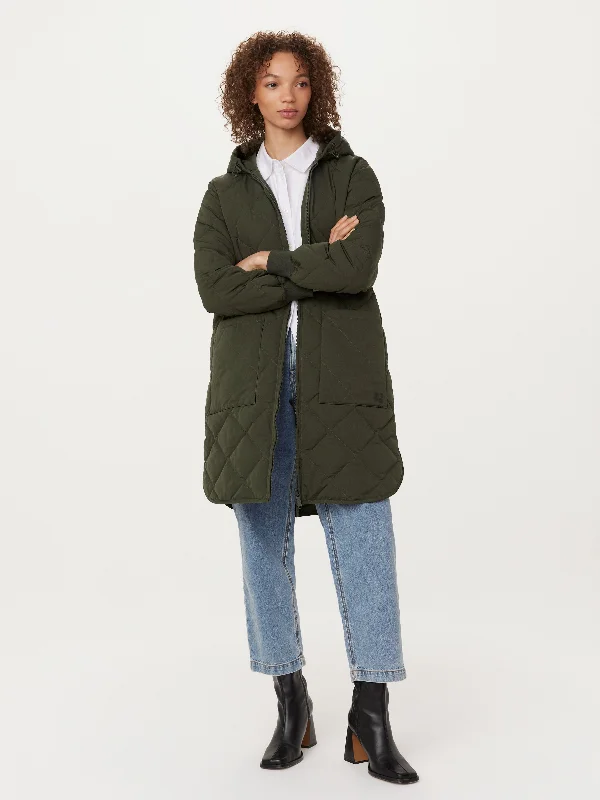 The Skyline Maxi Hooded Coat in Rosin Modern Women's 
