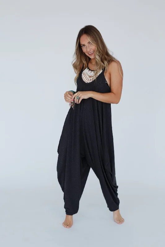 The Perfect Harem Jumpsuit - Charcoal Athletic Women's High - 
