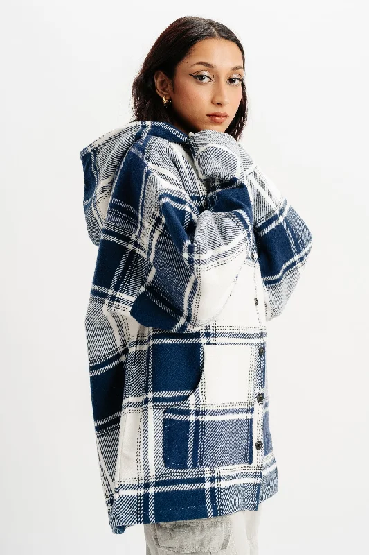 Blue Oversized Shacket European
