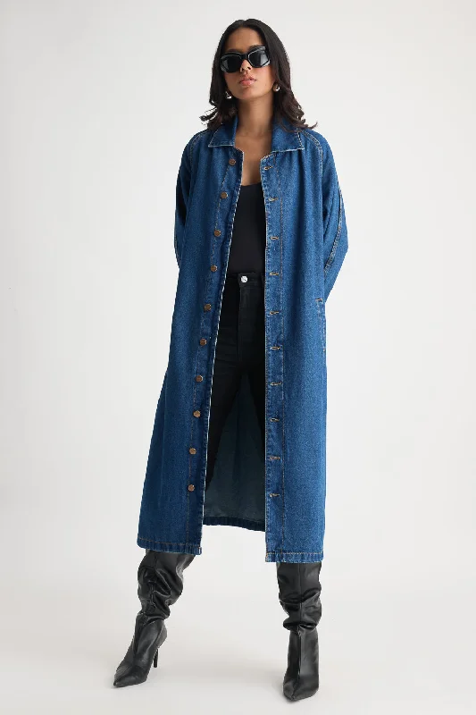 Bosslady Denim Trench Coat Adventure