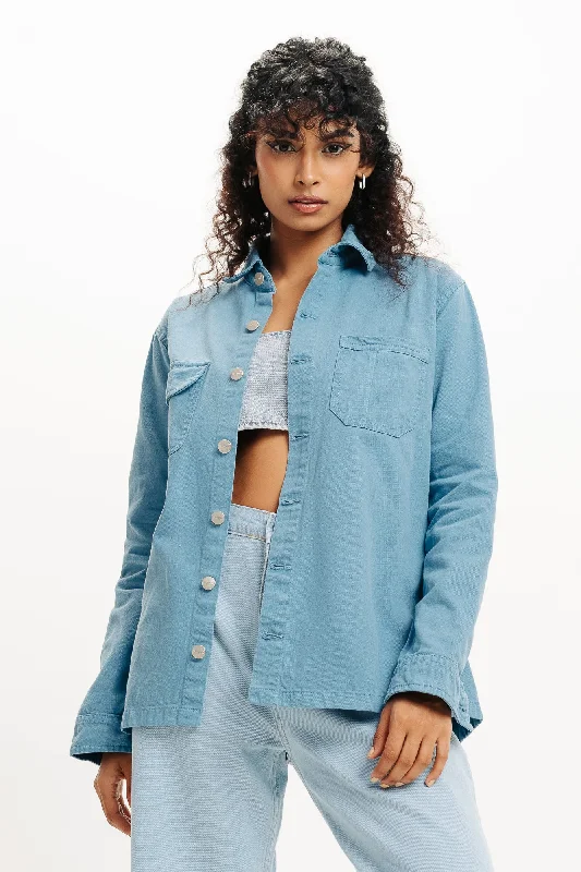Cyan Shacket Feminine Women's Soft 